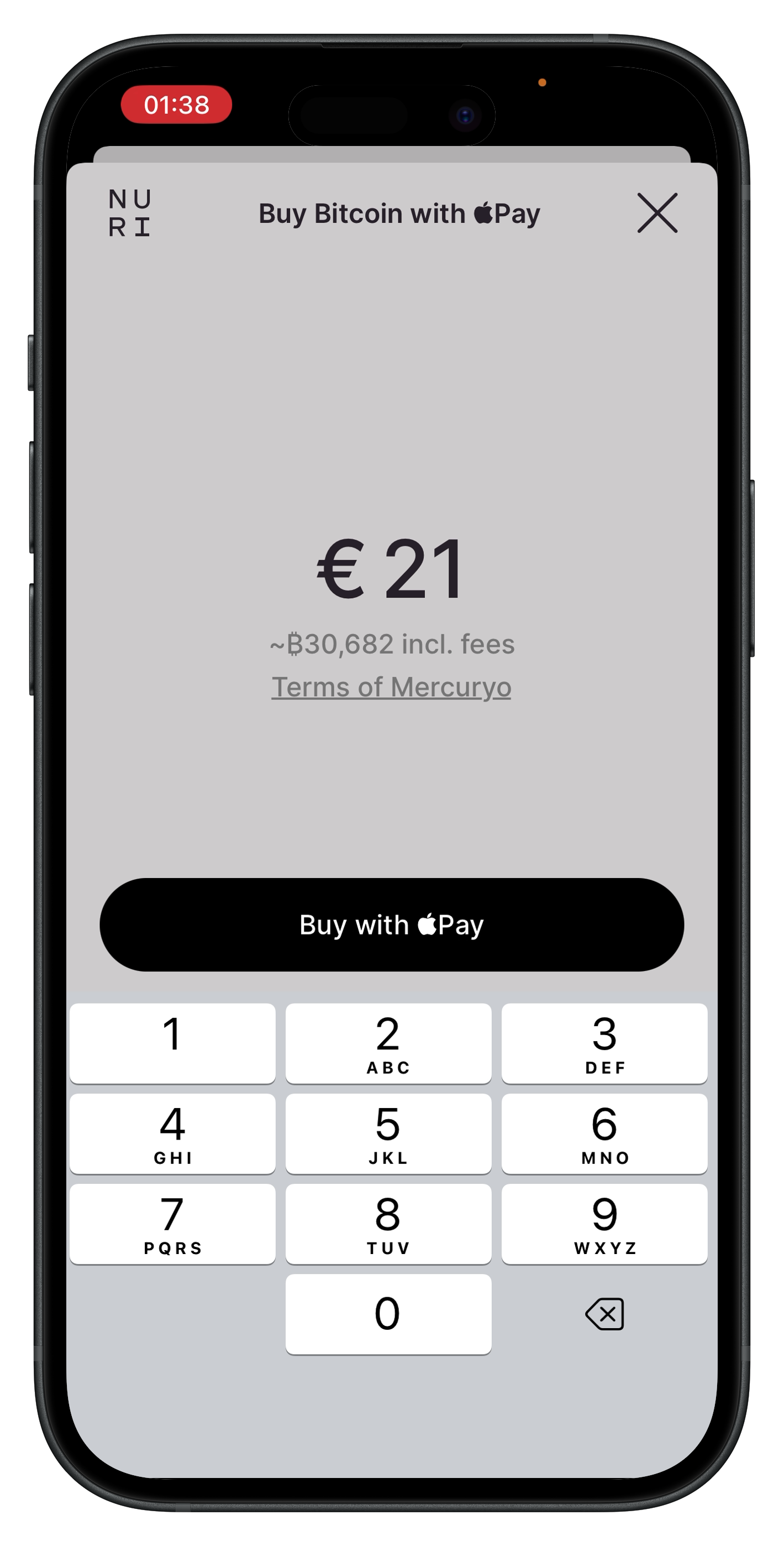 Buy Bitcoin with Apple Pay